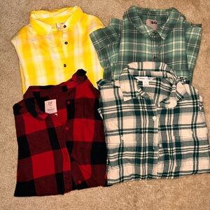 4-Pack long-sleeved Flannels